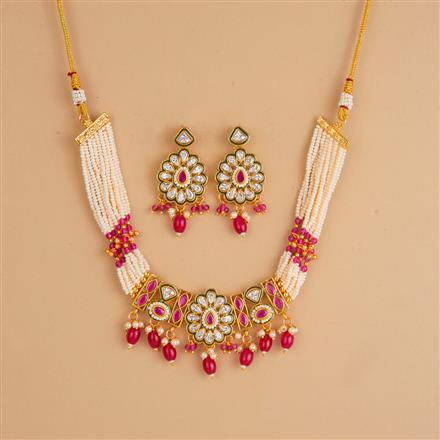 Antique Choker Necklace Set With Gold Plating