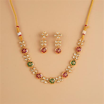 Antique Classic Necklace Set With Gold Plating