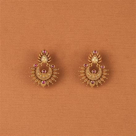 Antique Classic Earring With Matte Gold Plating