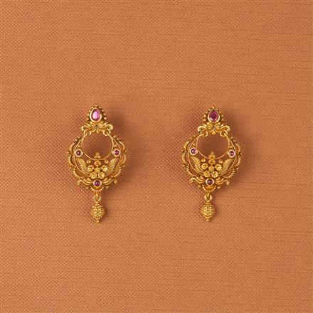 Antique Classic Earring With Matte Gold Plating