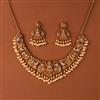 Antique South Indian Necklace With Matte Gold Plating