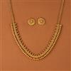 Antique Classic Necklace Set With Matte Gold Plating