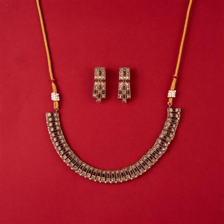 Antique Classic Necklace With Mehndi Plating