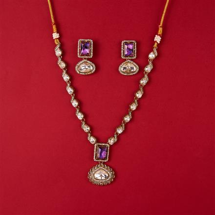 Antique Classic Necklace With Mehndi Plating