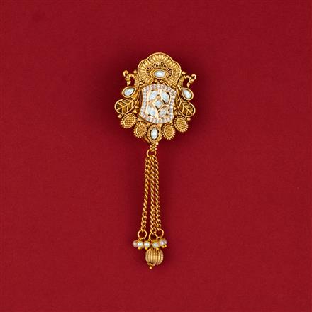 Antique Classic Brooch With Matte Gold Plating