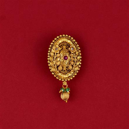 Antique Classic Brooch With Matte Gold Plating