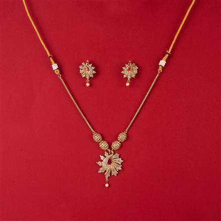 Antique Peacock Pendant Set With Gold Plating