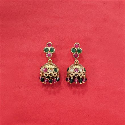 Antique Delicate Jhumki With Gold Plating