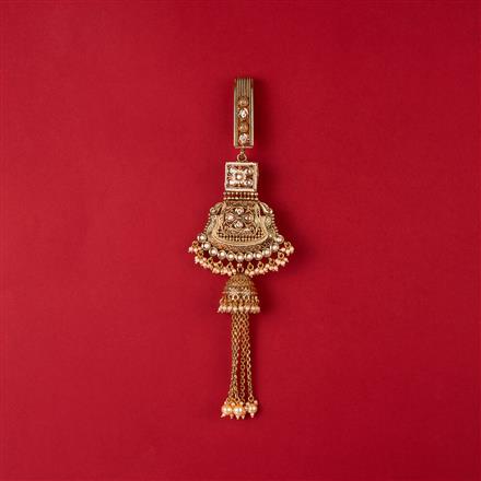 Antique Moti Jhuda With Matte Gold Plating