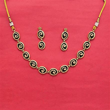 Antique Classic Necklace With Matte Gold Plating