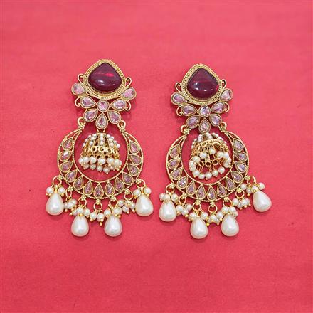 Antique Moti Earring With Gold Plating