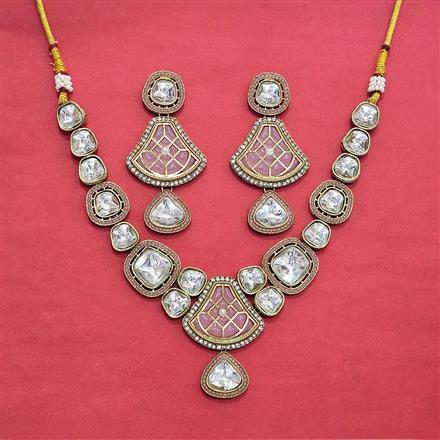 Antique Classic Necklace With Mehndi Plating