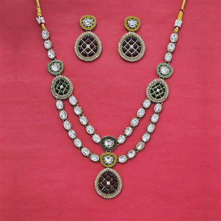 Antique Classic Necklace With Mehndi Plating