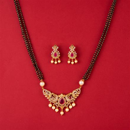 Antique Peacock Mangalsutra With Gold Plating