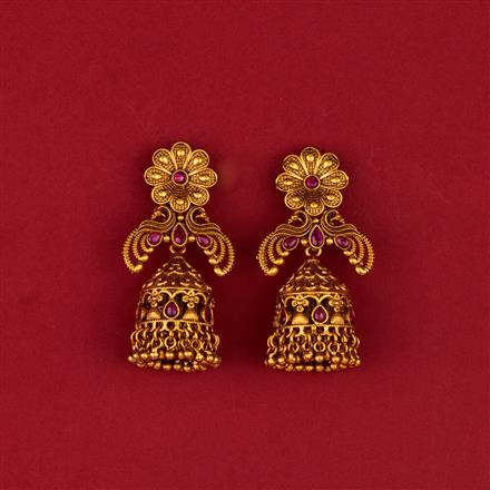 Antique Classic Jhumki With Matte Gold Plating