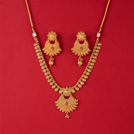 Antique Plain Gold Necklace With Gold Plating