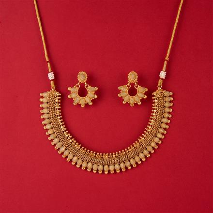 Antique Plain Gold Necklace With Gold Plating