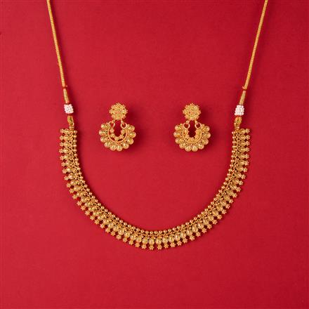 Antique Plain Gold Necklace With Gold Plating