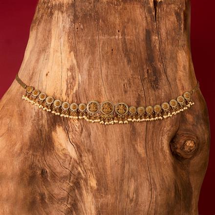 Antique Temple Belt With Matte Gold Plating