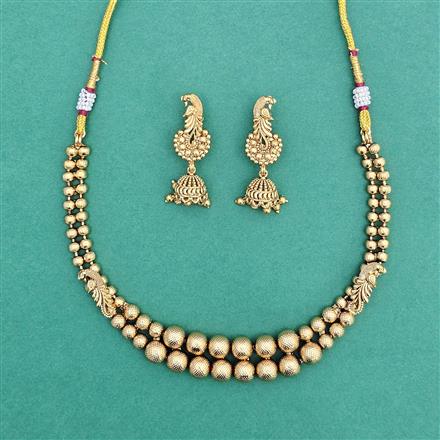 Antique Peacock Necklace With Gold Plating