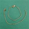 Antique Plain Gold Payal With Gold Plating