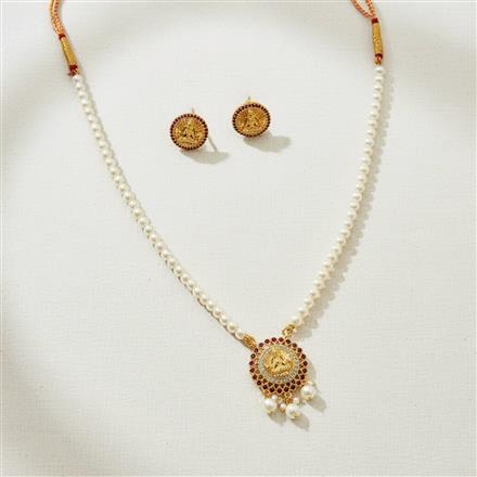 Antique Temple Pendant Set With Gold Plating