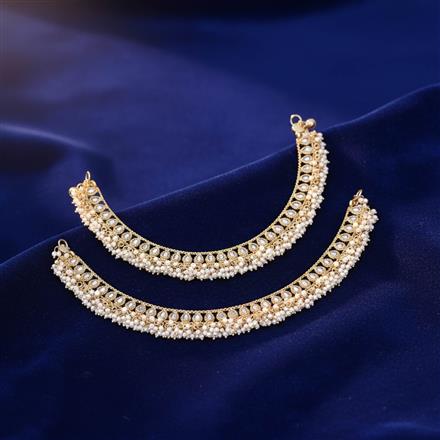 Antique Moti Payal With Gold Plating