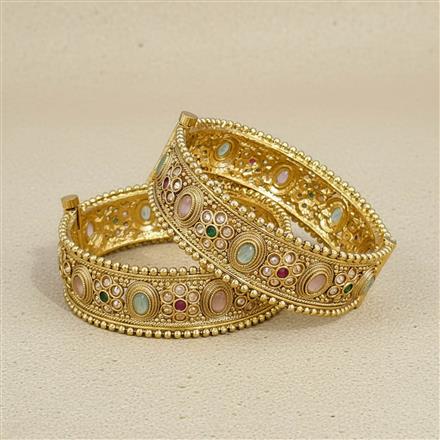 Antique Openable Bangles With Gold Plating