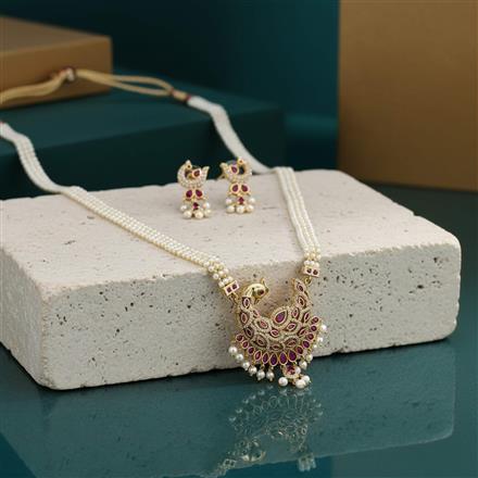 Antique Peacock Pendant Set With Gold Plating