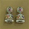 Antique Jhumki With Mehndi Plating