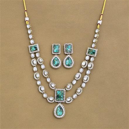 Kundan Classic Necklace With Mehndi Plating