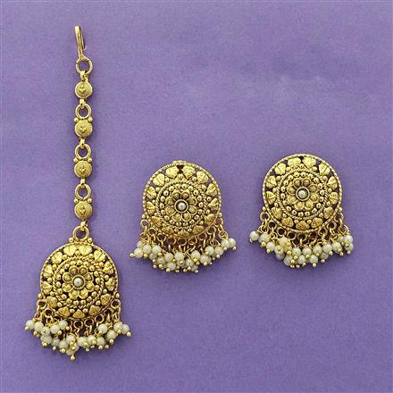 Antique Classic Earring Tikka With Gold Plating