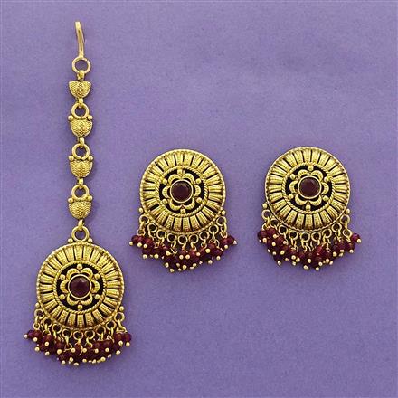 Antique Classic Earring Tikka With Gold Plating
