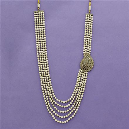 Antique Mala Necklace With Mehndi Plating