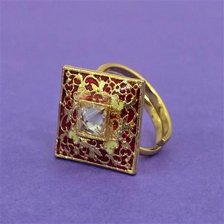 Antique Adjustable Ring With Gold Plating