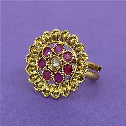Antique Adjustable Ring With Gold Plating
