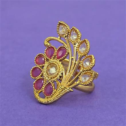 Antique Adjustable Ring With Gold Plating