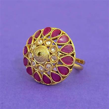 Antique Adjustable Ring With Gold Plating