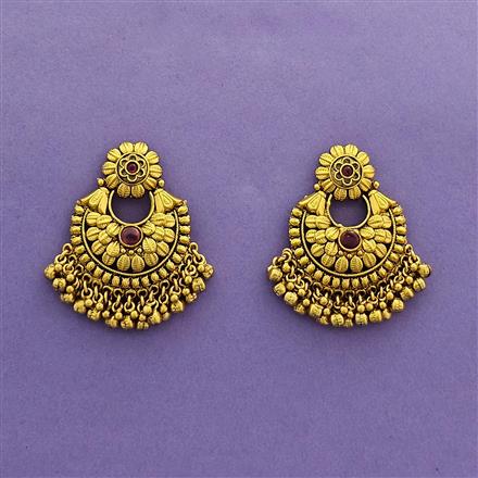 Antique Classic Earring With Matte Gold Plating