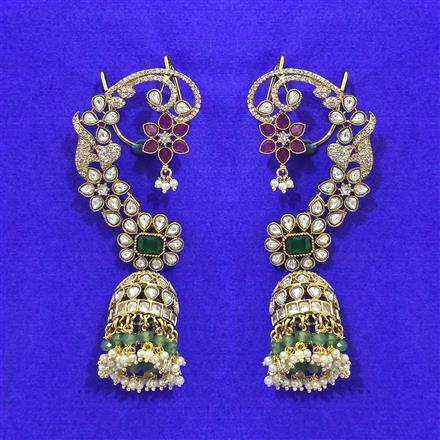 Antique Earcuff With Mehndi Plating