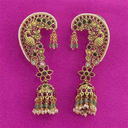 Antique Earcuff With Matte Gold Plating
