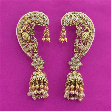 Antique Earcuff With Matte Gold Plating