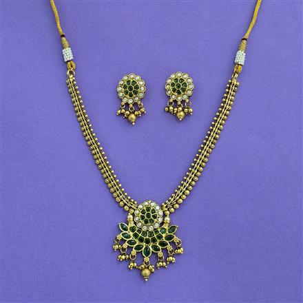 Antique Classic Necklace With Matte Gold Plating