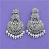 Antique Moti Earring With Rhodium Plating