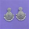Antique Moti Earring With Rhodium Plating