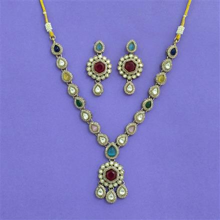 Antique Classic Necklace With Mehndi Plating