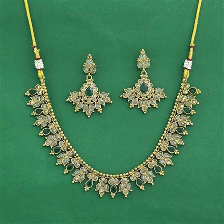 Antique Classic Necklace With Mehndi Plating