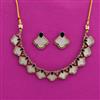 Antique Mother Of Pearl Necklace With Mehndi Plating
