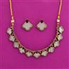 Antique Mother Of Pearl Necklace With Mehndi Plating