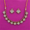 Antique Mother Of Pearl Necklace With Mehndi Plating